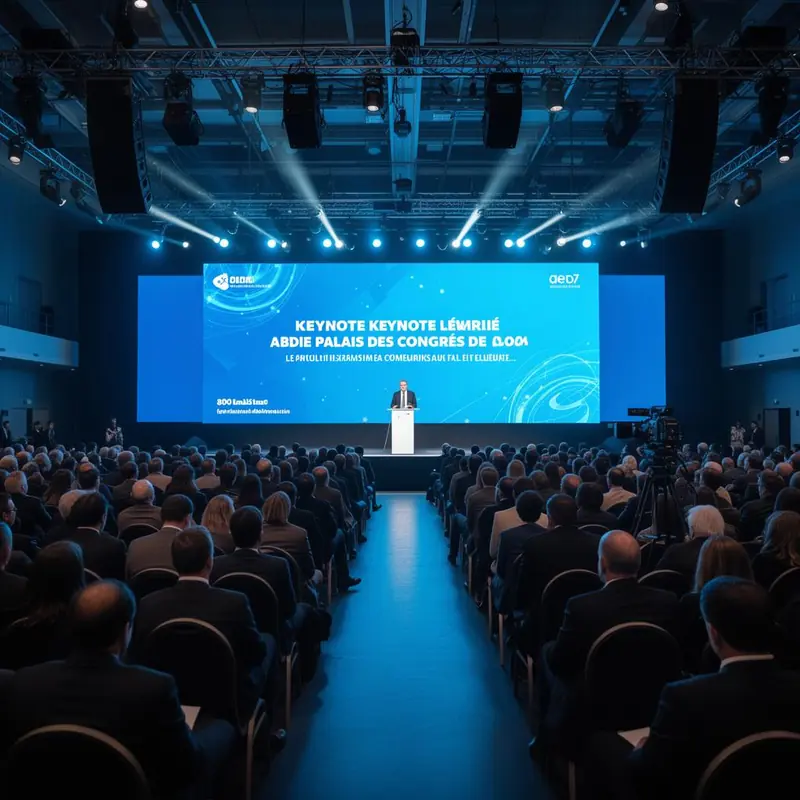 Plénière de congrès médical avec mur LED haute résolution au Palais des Congrès