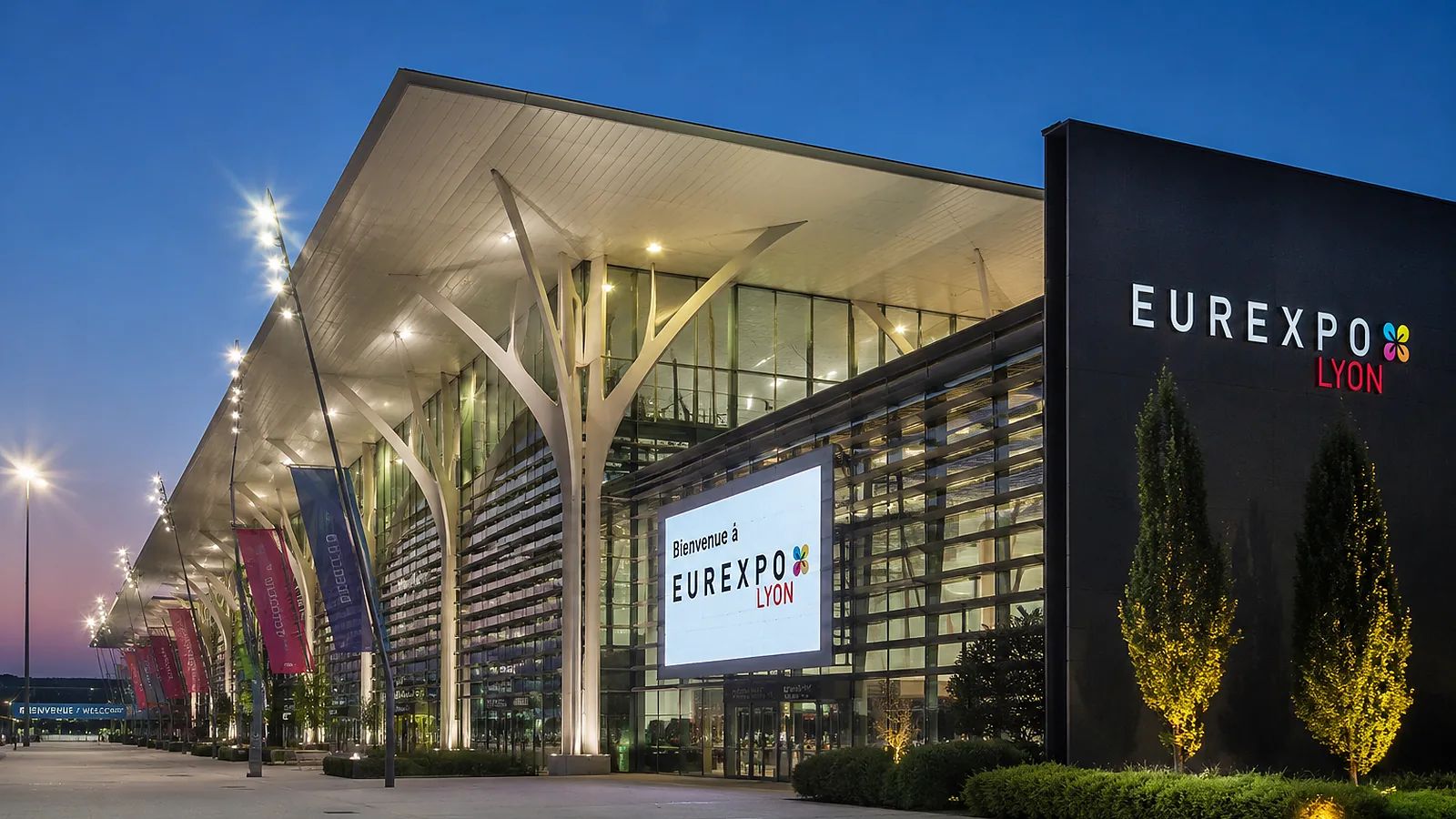 LED wall rental Lyon — professional LED screen for events at Eurexpo and Halle Tony Garnier